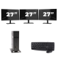 Atrust t176 USFF - Intel Atom x5-E8000 - 8GB RAM - 256GB SSD - Windows 11 + 3x 27 Zoll Monitor