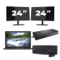 Dell Latitude 3420 - Intel Core i3 11. Generation - 14 Zoll - 16GB RAM - 256GB SSD - Windows 11 Home + 2x 24 Zoll Monitor