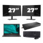 Dell Latitude 3420 - Intel Core i3 11. Generation - 14 Zoll - 16GB RAM - 256GB SSD - Windows 11 Home + 2x 27 Zoll Monitor