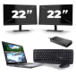 Dell Latitude 5410 - Intel Core i5-10. Generation - 14 Zoll - 8GB RAM - 256GB SSD - Windows 11 + 2x 22 Zoll Monitor