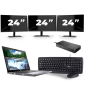 Dell Latitude 5410 - Intel Core i5-10. Generation - 14 Zoll - 8GB RAM - 256GB SSD - Windows 11 + 3x 24 Zoll Monitor