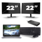 Dell Latitude 5411 - Intel Core i5-10. Generation - 14 Zoll - 8GB RAM - 256GB SSD - Windows 11 + 2x 22 Zoll Monitor