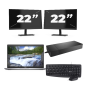 Dell Latitude 5420 - Intel Core i3 11. Generation - 14 Zoll - 16GB RAM - 256GB SSD - Windows 11 Home + 2x 22 Zoll Monitor