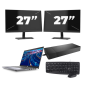 Dell Latitude 5420 - Intel Core i7 11. Generation - 14 Zoll - 16GB RAM - 256GB SSD - Windows 11 Home + 2x 27 Zoll Monitor
