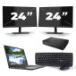 Dell Latitude 7300 - Intel Core i5-8. Generation - 13 Zoll - 8GB RAM - 256GB SSD - Windows 11 + 2x 24 Zoll Monitor