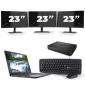 Dell Latitude 7300 - Intel Core i5-8. Generation - 13 Zoll - 8GB RAM - 256GB SSD - Windows 11 + 3x 23 Zoll Monitor