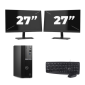 Dell OptiPlex 7000 USFF - Intel Core i7 12. Generation - 16GB RAM - 256GB SSD - Windows 11 + 2x 27 Zoll Monitor