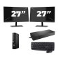 Dell OptiPlex 7080 USFF - Intel Core i7 10. Generation - 16GB RAM - 256GB SSD - Windows 11 + 2x 27 Zoll Monitor