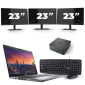 Dell Precision 3550 - Intel Core i7-10. Generation - 15 Zoll - 8GB RAM - 256GB SSD - Windows 11 + 3x 23 Zoll Monitor