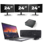 Dell Precision 3550 - Intel Core i7-10. Generation - 15 Zoll - 8GB RAM - 256GB SSD - Windows 11 + 3x 24 Zoll Monitor