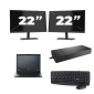 Fujitsu LIFEBOOK E5410 - Intel Core i5-10. Generation - 14 Zoll - 8GB RAM - 256GB SSD - Windows 11 Home + 2x 22 Zoll Monitor