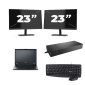 Fujitsu LIFEBOOK E5410 – Intel Core i3 der 10. Generation – 14 Zoll – 8 GB RAM – 256 GB SSD – Windows 11 Home + 2 x 23 Zoll Monitor