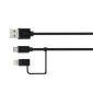 Goji 2in1 Datenkabel MFI Lightning & microUSB 1m Schwarz
