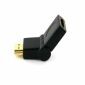 HDMI-Stecker auf Buchse, rechtwinkliger 90-180-Grad-Adapter, vergoldet