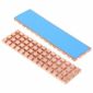 Kupferkühlkörper mit Wärmeleitpad für (M.2) NGFF 2280 SSD, Gold