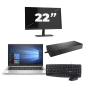 HP EliteBook 830 G7 - Intel Core i7-10. Generation - 13 Zoll - 8GB RAM - 256GB SSD - Windows 11 + 1x 22 Zoll Monitor