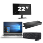 HP EliteBook 835 G7 - AMD Ryzen 3 Pro 4450U - 13 Zoll - 8GB RAM - 256GB SSD - Windows 10 Home + 1x 22 Zoll Monitor
