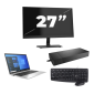 HP EliteBook 840 G8 - Intel Core i7 11. Generation - 14 Zoll - 16GB RAM - 256GB SSD - Windows 11 Home + 1x 27 Zoll Monitor