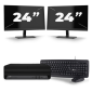HP EliteDesk 800 G6 USFF - Intel Core i7 10. Generation - 16GB RAM - 256GB SSD - Windows 11 + 2x 24 Zoll Monitor