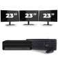 HP EliteDesk 800 G6 USFF - Intel Core i7 10. Generation - 16GB RAM - 256GB SSD - Windows 11 + 3x 23 Zoll Monitor