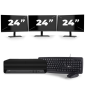 HP EliteDesk 800 G6 USFF - Intel Core i7 10. Generation - 16GB RAM - 256GB SSD - Windows 11 + 3x 24 Zoll Monitor