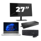 HP ProBook 440 G9 - Intel Core i3 12. Generation - 14 Zoll - 16GB RAM - 256GB SSD - Windows 11 Home + 1x 27 Zoll Monitor
