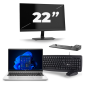 HP ProBook 640 G8 - Intel Core i5 11. Generation - 14 Zoll - 16GB RAM - 256GB SSD - Windows 11 + 1x 22 Zoll Monitor
