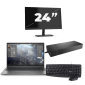 HP ZBook Firefly 14 G8 - Intel Core i7 11. Generation - 14 Zoll - 16GB RAM - 256GB SSD - Windows 11 Home + 1x 24 Zoll Monitor