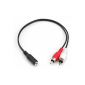 Klinke 3,5 mm Stereo-Buchse auf Dual-RCA-Stereo-Audio-Adapterkabel, 0,2 m