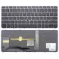 Notebook-Tastatur für HP EliteBook 725 G3 820 G3 mit Pointstick mit Rahmen silber