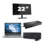 Lenovo ThinkPad T14 Gen 1 – AMD Ryzen 5 PRO 4650U – 14 Zoll – 8 GB RAM – 256 GB SSD – Windows 11 Home + 1x 22-Zoll-Monitor