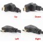 Links abgewinkeltes Micro-HDMI-Stecker auf HDMI-Buchse, 17 cm