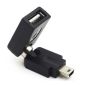 Mini-USB auf 360°USB-A OTG-Stecker F/M