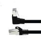CAT5e gerades auf rechtwinkliges UTP-Patchkabel, 500 cm, schwarz