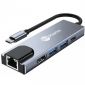 USB-C zu HDMI 4K + Ethernet + USB 3.0 (x2) + USB-C-Adapter