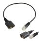 Doppelter 3,5-mm-Audio-Jack-Buchse auf RJ9-Stecker-Konverter