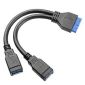 Duale USB-3.0-A-Buchse auf 20-Pin-Header-Buchse