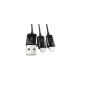 2-in-1-Micro-USB-Ladekabel für Mobiltelefon oder Tablet, 1,0 m