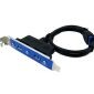 USB 3.0-Halterung 2-Port, 20-Pin (mit einem leeren Pin)