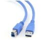 Cableexpert USB 3.0 USB 3.0 A-Stecker auf B-Stecker, blau, 1,8 m