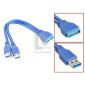 Dualer USB 3.0 A-Stecker auf 20-poligen Header-Stecker