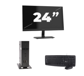 Atrust t176L USFF - Intel Atom x5-E8000 - 8GB RAM - 256GB SSD - Windows 11 + 1x 24 Zoll Monitor