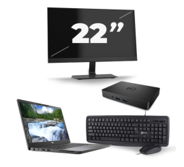 Dell Latitude 7300 - Intel Core i5-8. Generation - 13 Zoll - 8GB RAM - 256GB SSD - Windows 11 + 1x 22 Zoll Monitor