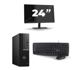 Dell OptiPlex 7080 USFF - Intel Core i5-10. Generation - 8GB RAM - 256GB SSD - Windows 11 + 1x 24 Zoll Monitor