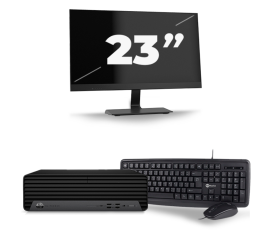 HP EliteDesk 800 G6 USFF - Intel Core i3-10. Generation - 8GB RAM - 256GB SSD - Windows 11 + 1x 23 Zoll Monitor