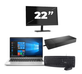 HP ProBook 440 G8 - Intel Core i3 11. Generation - 14 Zoll - 16GB RAM - 256GB SSD - Windows 11 Home + 1x 22 Zoll Monitor
