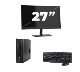 HP ProDesk 600 G2 USFF – Intel Core i7 (6. Generation) – 8 GB RAM – 256 GB SSD – Windows 11 + 1x 27-Zoll-Monitor